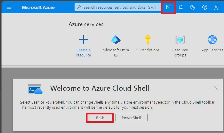Cloud Shell location