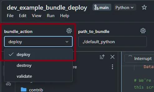 Deploy and run the bundle